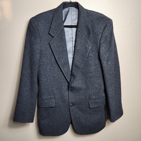 Dario Di Napoli Men Charcoal Gray 100% Camel Hair 2 Button Sport Coat-Size 38 - Picture 1 of 9